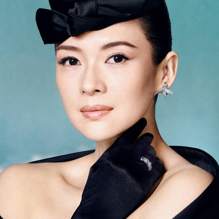 Zhang Ziyi con Joyería Fina Colección Bird on a Rock by Tiffany Zhang Ziyi con Joyería Fina Colección Bird on a Rock by Tiffany