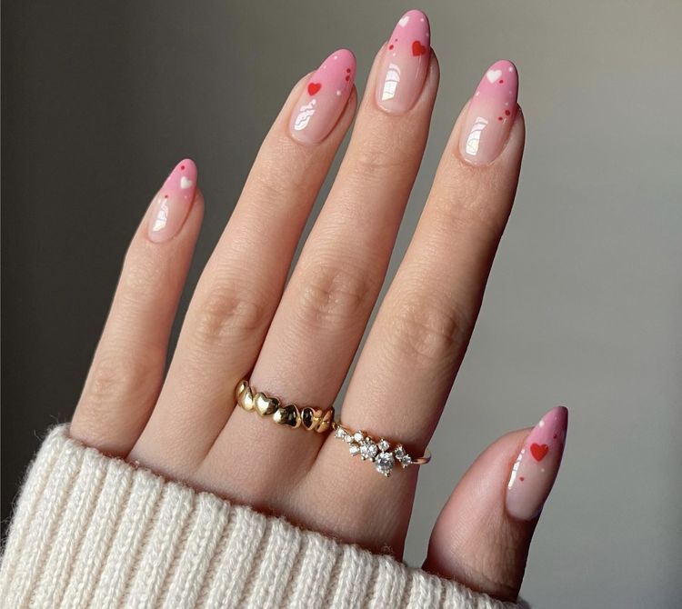 Degradado con corazones