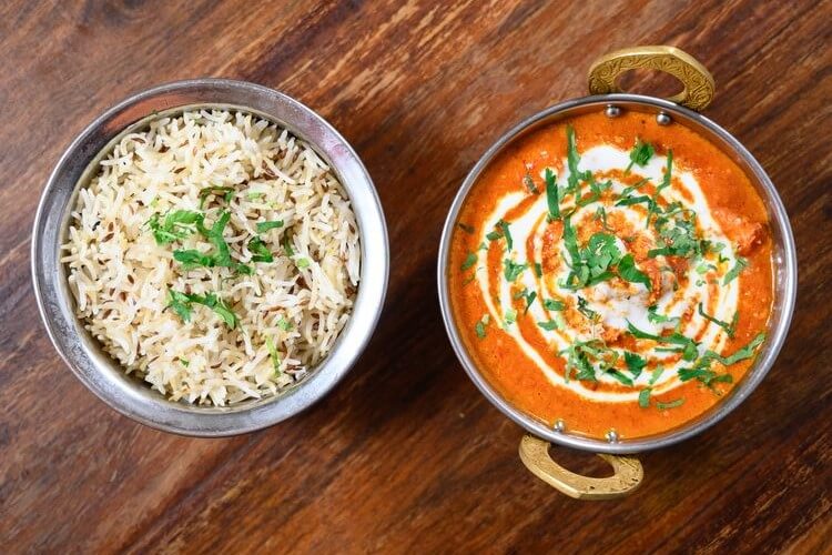 Arroz al comino + Pollo Tikka Masala