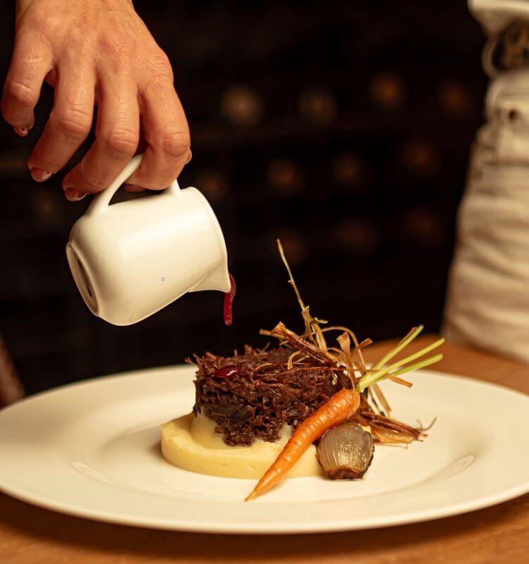 Melos de galtes Restaurante Arcano Melos de galtes Restaurante Arcano