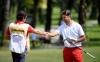 Jorge Campillo con su caddie, Borja Martín-Simo.