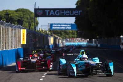 Sam Bird con el DS Virgin Racing vencedor del E Prix de Fórmula Electrica en Buenos Aires