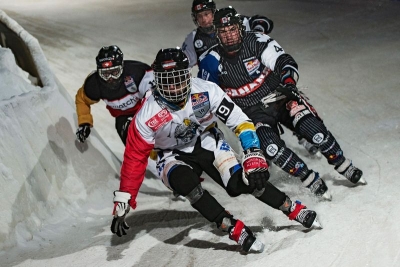 Campeonato del Mundo de Ice Cross Downhill (descenso extremo sobre hielo) en Moscú