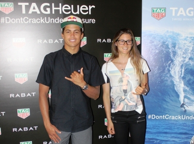 Gisela Pulido y Kai Lenny visitan Barcelona como embajadores Tag Heuer